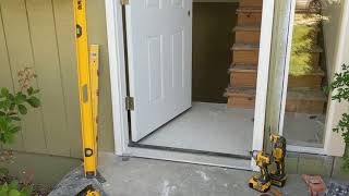 Jeld Wen Front Door Installation  Really crappy products and craftsmanship PART 1 [upl. by Naffets442]