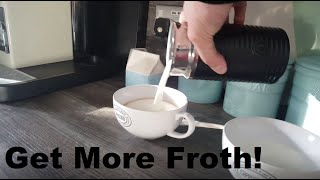 How to Get More Froth from Your Nespresso Coffee Aeroccino  Nespresso tips and help [upl. by Lola828]