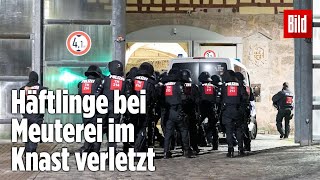 Gefängnismeuterei Polizei stürmt Knast in Thüringen  JVA Untermaßfeld [upl. by Nolad259]